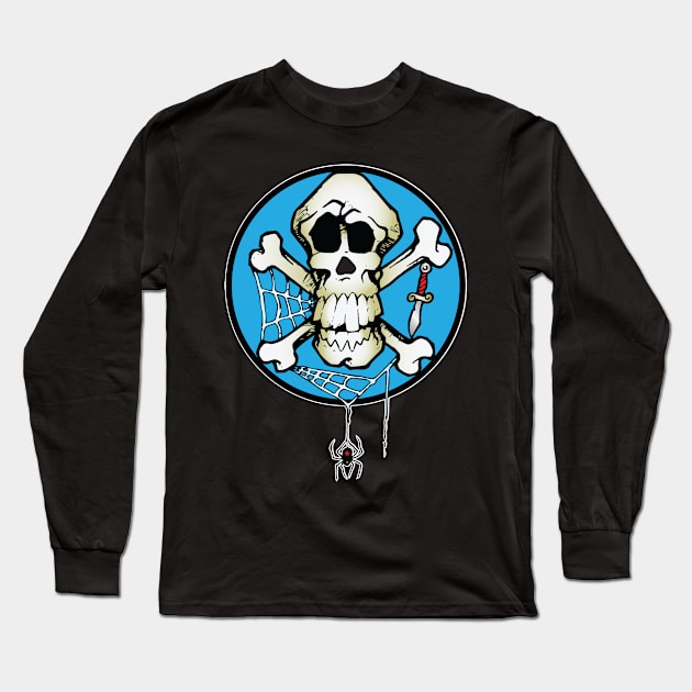 Pirate Skull n Crossbones Long Sleeve T-Shirt by Laughin' Bones